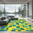 thumbnail image 1 of ODIKA 2'x3' Machine Washable Non-Slip Area Rug, Geometric Green High Traffic Rug, Green, 1068375, 1 of 7