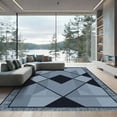 thumbnail image 1 of ODIKA 2'x3' Machine Washable Non-Slip Area Rug, Geometric Light Gray High Traffic Rug with Pad, Gray, 1053899, 1 of 8