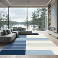 thumbnail image 1 of ODIKA 2'x3' Machine Washable Non-Slip Area Rug, Geometric Navy Blue High Traffic Rug, Blue, 1053398, 1 of 7