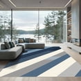 thumbnail image 1 of ODIKA 2'x3' Machine Washable Non-Slip Area Rug, Geometric Navy Blue High Traffic Rug with Pad, Blue, 1056342, 1 of 8