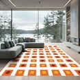 thumbnail image 1 of ODIKA 2'x3' Machine Washable Non-Slip Area Rug, Geometric Orange High Traffic Rug, Orange, 1058121, 1 of 7