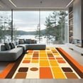 thumbnail image 1 of ODIKA 2'x3' Machine Washable Non-Slip Area Rug, Geometric Orange High Traffic Rug with Pad, Orange, 1049600, 1 of 8