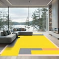 thumbnail image 1 of ODIKA 2'x3' Machine Washable Non-Slip Area Rug, Geometric Yellow High Traffic Rug with Pad, Yellow, 1058189, 1 of 8