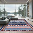 thumbnail image 1 of ODIKA 2'x3' Machine Washable Non-Slip Area Rug, Graphic Navy Blue High Traffic Rug, Blue, 1052312, 1 of 7