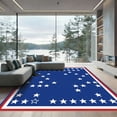 thumbnail image 1 of ODIKA 2'x3' Machine Washable Non-Slip Area Rug, Graphic Navy Blue High Traffic Rug, Blue, 1052718, 1 of 7