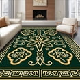thumbnail image 1 of ODIKA 2'x3' Machine Washable Non-Slip Area Rug, Gunsmith s Celtic Knot Featuring Ammunition Inspired Motifs High Traffic Rug, Green, 676916, 1 of 7