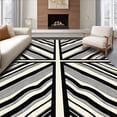 thumbnail image 1 of ODIKA 2'x3' Machine Washable Non-Slip Area Rug, Herringbone Showcasing Zigzag Transitional High Traffic Rug, Black, 583062, 1 of 7