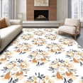 thumbnail image 1 of ODIKA 2'x3' Machine Washable Non-Slip Area Rug, Hexagonal Honeycomb with Floral Center Rosettes High Traffic Rug, Beige, 589706, 1 of 7