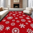 thumbnail image 1 of ODIKA 2'x3' Machine Washable Non-Slip Area Rug, Holiday Celebration Jolly Seasonal Decorative Festive Ornamental High Traffic Rug with Pad, Red, 606702, 1 of 8