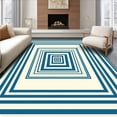 thumbnail image 1 of ODIKA 2'x3' Machine Washable Non-Slip Area Rug, Hypnotic Vortex Labyrinth Maze Enchanting Mysterious Artistic High Traffic Rug, Blue, 661843, 1 of 7