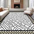 thumbnail image 1 of ODIKA 2'x3' Machine Washable Non-Slip Area Rug, Inspired Trellis Floor High Traffic Rug, Black, 667617, 1 of 7