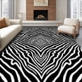 thumbnail image 1 of ODIKA 2x3 Machine Washable Non-Slip Area Rug, Interlocking Aztec Medallion Motif with Chevron Detailing High Traffic Rug, Black, 558254, 1 of 7