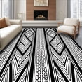 thumbnail image 1 of ODIKA 2'x3' Machine Washable Non-Slip Area Rug, Interlocking with Bold Black and Contrast High Traffic Rug with Pad, Black, 386689, 1 of 8