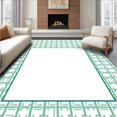 thumbnail image 1 of ODIKA 2'x3' Machine Washable Non-Slip Area Rug, Interlocking Grid Mosaic Design Modern Floor Covering High Traffic Rug, Green, 453500, 1 of 7