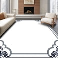 thumbnail image 1 of ODIKA 2'x3' Machine Washable Non-Slip Area Rug, Interlocking Trellis with Ornamental Flourish Accents High Traffic Rug with Pad, Blue, 662120, 1 of 8