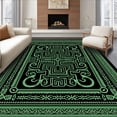 thumbnail image 1 of ODIKA 2'x3' Machine Washable Non-Slip Area Rug, Jade Labyrinth Scroll Artisan High Traffic Rug, Black, 581346, 1 of 7
