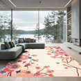 thumbnail image 1 of ODIKA 2'x3' Machine Washable Non-Slip Area Rug, Japanese Blush Pink High Traffic Rug, Pink, 1080921, 1 of 7