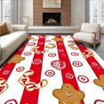 thumbnail image 1 of ODIKA 2'x3' Machine Washable Non-Slip Area Rug, Jolly Sweet Winter Baking Decorative Floor High Traffic Rug with Pad, Red, 613064, 1 of 8