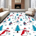 thumbnail image 1 of ODIKA 2'x3' Machine Washable Non-Slip Area Rug, Jolly Winter Wonderland Bath Seasonal Package High Traffic Rug with Pad, White, 610289, 1 of 8
