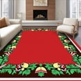 thumbnail image 1 of ODIKA 2'x3' Machine Washable Non-Slip Area Rug, Joyful Bells Symphony Enchanted Pathway High Traffic Rug, Red, 611457, 1 of 7