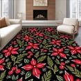 thumbnail image 1 of ODIKA 2'x3' Machine Washable Non-Slip Area Rug, Joyful Celebration Absorbent With Decorative High Traffic Rug, Black, 622737, 1 of 7