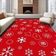 thumbnail image 1 of ODIKA 2'x3' Machine Washable Non-Slip Area Rug, Joyful Celebration Xmas Wonderland Enchanted Decorative Accent High Traffic Rug, Red, 606642, 1 of 7
