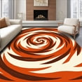 thumbnail image 1 of ODIKA 2'x3' Machine Washable Non-Slip Area Rug, Jupiter Storm Vortex Yarn Art Canvas High Traffic Rug, Orange, 649323, 1 of 7