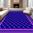thumbnail image 1 of ODIKA 2'x3' Machine Washable Non-Slip Area Rug, Lattice Interlocking Decorative Jewel High Traffic Rug, Pink, 601357, 1 of 5