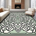 thumbnail image 1 of ODIKA 2'x3' Machine Washable Non-Slip Area Rug, Lattice Trellis Transitional Sophisticated Chic High Traffic Rug, Green, 524159, 1 of 7