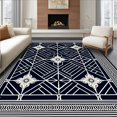 thumbnail image 1 of ODIKA 2'x3' Machine Washable Non-Slip Area Rug, Lattice Trellis with Quatrefoil Medallion Accents High Traffic Rug, Black, 701680, 1 of 7