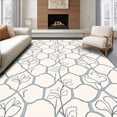 thumbnail image 1 of ODIKA 2'x3' Machine Washable Non-Slip Area Rug, Luxurious Botanical Vine Trellis High Traffic Rug with Pad, Ivory, 667747, 1 of 8