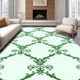 thumbnail image 1 of ODIKA 2'x3' Machine Washable Non-Slip Area Rug, Luxurious Damask Revival Heritage High Traffic Rug, Green, 586981, 1 of 7