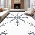 thumbnail image 1 of ODIKA 2'x3' Machine Washable Non-Slip Area Rug, Luxurious Faux Snowflake Plush Holiday Base For Mini Tabletop High Traffic Rug, White, 739082, 1 of 7
