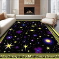 thumbnail image 1 of ODIKA 2'x3' Machine Washable Non-Slip Area Rug, Magical Constellation Playmat Featuring Radiant Astral High Traffic Rug with Pad, Black, 691482, 1 of 8
