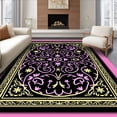 thumbnail image 1 of ODIKA 2x3 Machine Washable Non-Slip Area Rug, Magical Seasonal Greetings Entrance Welcoming Decoration High Traffic Rug, Black, 628778, 1 of 7