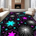 thumbnail image 1 of ODIKA 2'x3' Machine Washable Non-Slip Area Rug, Meteor Shower Fantasy with Comet Streams and Spiral Galaxy High Traffic Rug with Pad, Pink, 692223, 1 of 8