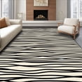 thumbnail image 1 of ODIKA 2'x3' Machine Washable Non-Slip Area Rug, Minimalist Abstract Striped Contemporary Basket High Traffic Rug, Beige, 451970, 1 of 7