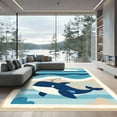 thumbnail image 1 of ODIKA 2'x3' Machine Washable Non-Slip Area Rug, Modern Blue High Traffic Rug, Blue, 1052829, 1 of 7