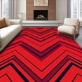 thumbnail image 1 of ODIKA 2'x3' Machine Washable Non-Slip Area Rug, Modern Interlocking Design with Dynamic Flow High Traffic Rug with Pad, Red, 573946, 1 of 8