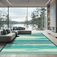 thumbnail image 1 of ODIKA 2'x3' Machine Washable Non-Slip Area Rug, Modern Teal High Traffic Rug, Blue, 1069043, 1 of 7