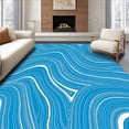 thumbnail image 1 of ODIKA 2'x3' Machine Washable Non-Slip Area Rug, Modern Wave Cascade Design Abstract Rippled Motion Motif High Traffic Rug, Blue, 495721, 1 of 7