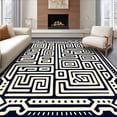 thumbnail image 1 of ODIKA 2'x3' Machine Washable Non-Slip Area Rug, Mystic Maze Pathway High Traffic Rug with Pad, Blue, 552980, 1 of 8