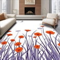 thumbnail image 1 of ODIKA 2x3 Machine Washable Non-Slip Area Rug, Mystical Night Garden Floral Lunar Phase Wilderness Trail High Traffic Rug, Orange, 511725, 1 of 7