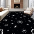thumbnail image 1 of ODIKA 2'x3' Machine Washable Non-Slip Area Rug, Mystical Starlit Celestial Decoration High Traffic Rug with Pad, Black, 740733, 1 of 8