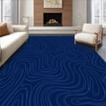 thumbnail image 1 of ODIKA 2'x3' Machine Washable Non-Slip Area Rug, Mystique Waves Ripple Ethereal Transitioning Harmonious Stunning High Traffic Rug with Pad, Blue, 463958, 1 of 8