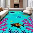 thumbnail image 1 of ODIKA 2'x3' Machine Washable Non-Slip Area Rug, Nautical Expedition Learning Life Crawler High Traffic Rug with Pad, Pink, 685122, 1 of 8