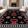 thumbnail image 1 of ODIKA 2'x3' Machine Washable Non-Slip Area Rug, Nordic High Traffic Rug, Black, 741972, 1 of 7