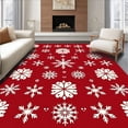 thumbnail image 1 of ODIKA 2'x3' Machine Washable Non-Slip Area Rug, Nordic Jubilee Captivating Household Enhancement High Traffic Rug with Pad, Red, 632584, 1 of 8