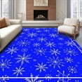 thumbnail image 1 of ODIKA 2'x3' Machine Washable Non-Slip Area Rug, North Pole Magical Wonderland Frosty Crystal Decorative High Traffic Rug with Pad, Blue, 629821, 1 of 8