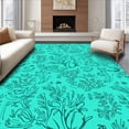 thumbnail image 1 of ODIKA 2'x3' Machine Washable Non-Slip Area Rug, Ocean Bathroom with Coral Reef Motifs High Traffic Rug, Blue, 705013, 1 of 7